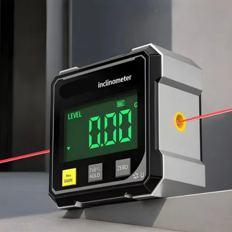 🔧 AnglePro™ – Digitale Hellingsmeter met Magneten & Laserprecisie