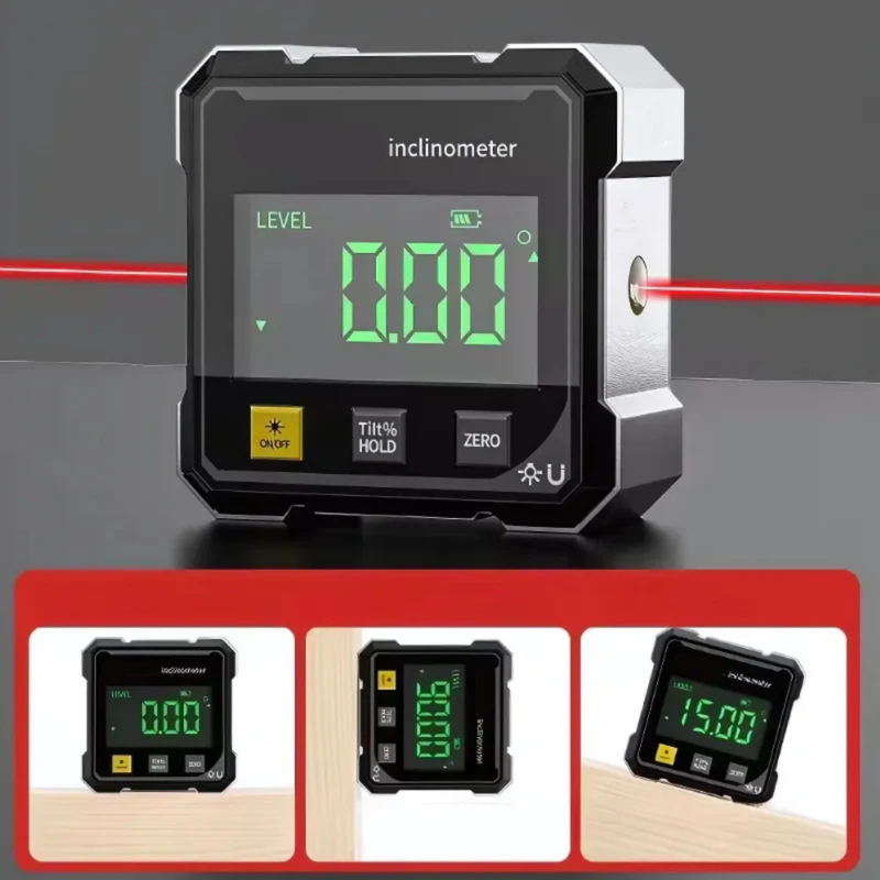 🔧 AnglePro™ – Digitale Hellingsmeter met Magneten & Laserprecisie