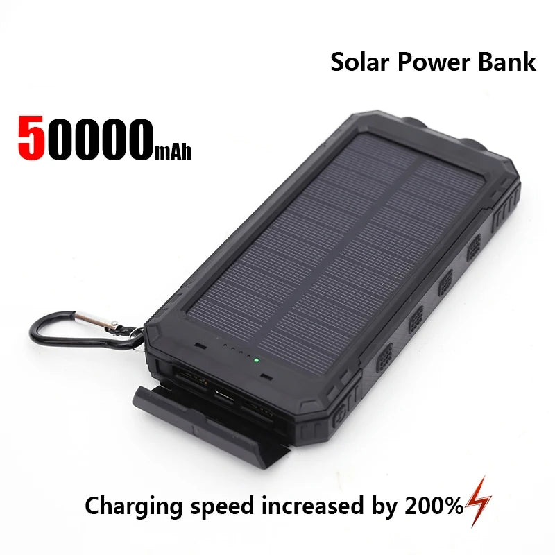SunCharge™ – Solar Powerbank 50.000mAh met Zaklamp en Compas