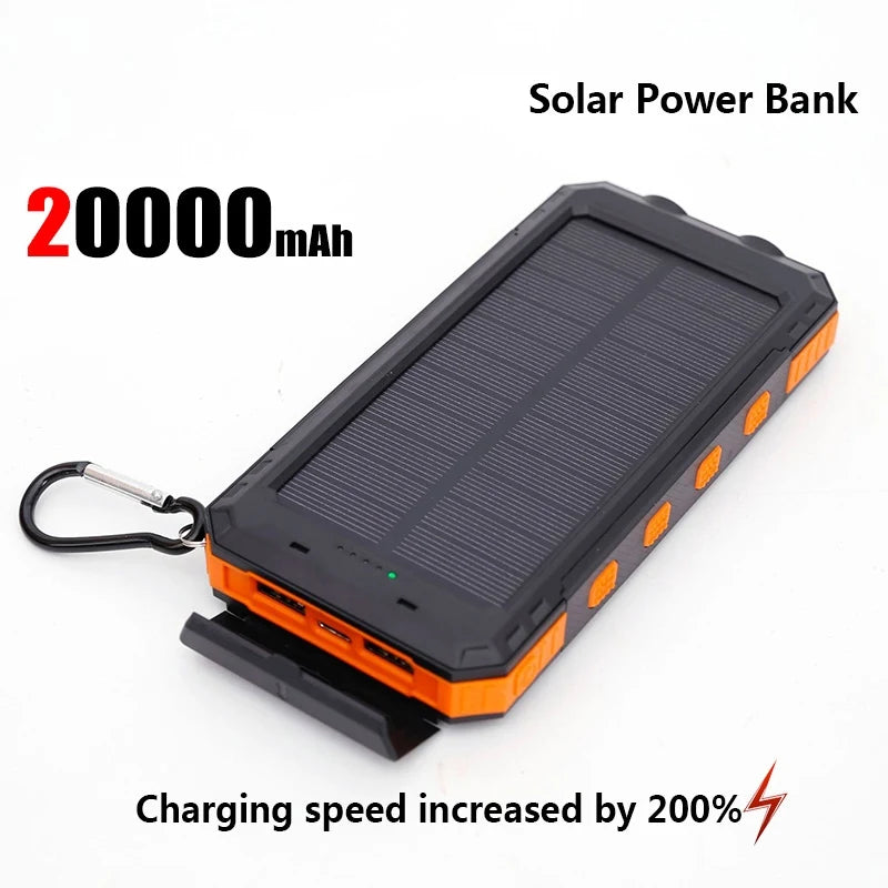 SunCharge™ – Solar Powerbank 50.000mAh met Zaklamp en Compas