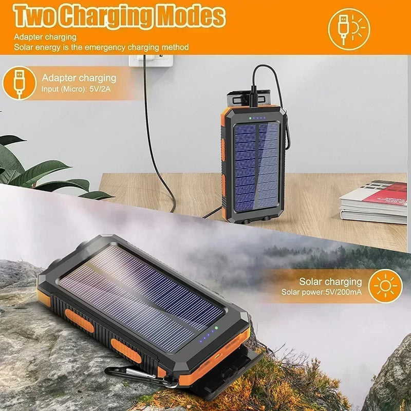 SunCharge™ – Solar Powerbank 50.000mAh met Zaklamp en Compas