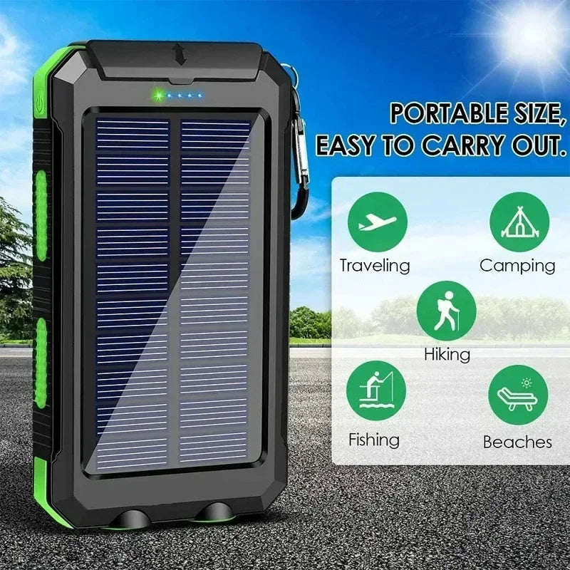 SunCharge™ – Solar Powerbank 50.000mAh met Zaklamp en Compas