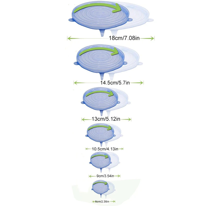 SealFlex™ – Herbruikbare Siliconen Stretchdeksels (6-delig)