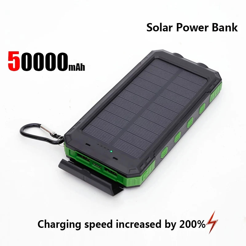 SunCharge™ – Solar Powerbank 50.000mAh met Zaklamp en Compas