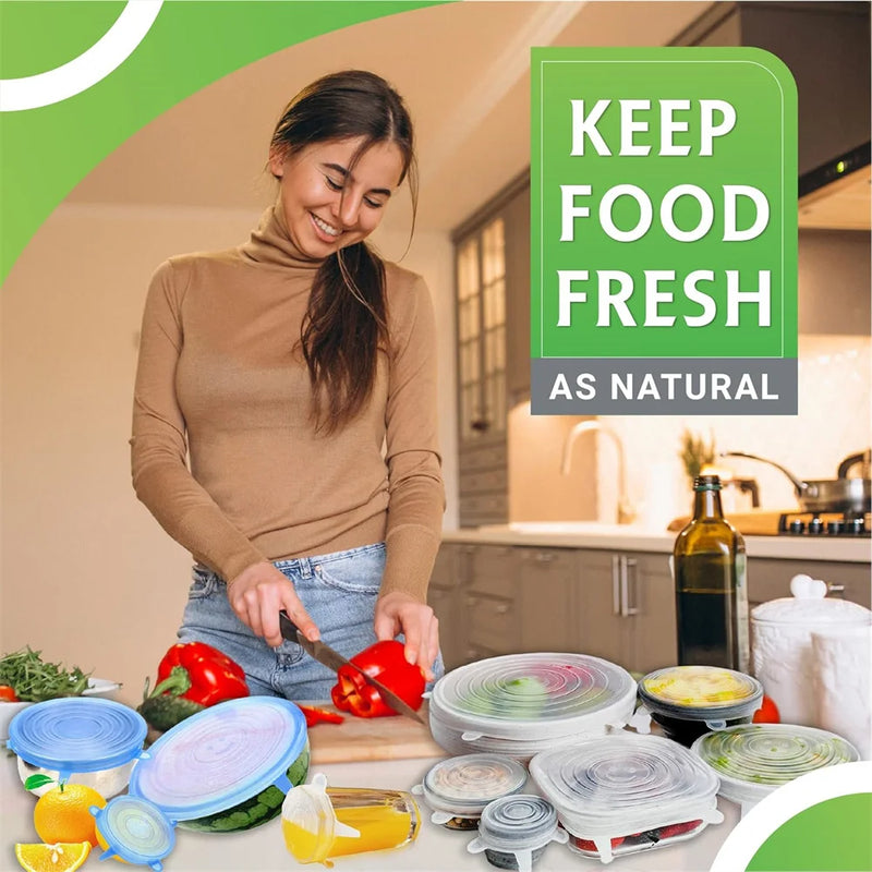 SealFlex™ – Herbruikbare Siliconen Stretchdeksels (6-delig)