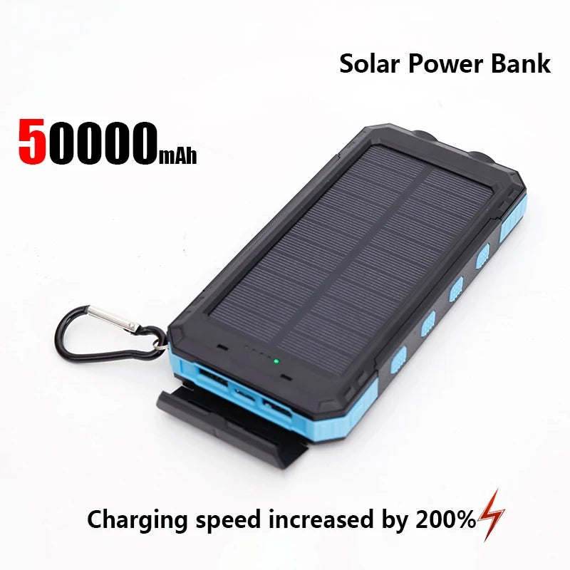 SunCharge™ – Solar Powerbank 50.000mAh met Zaklamp en Compas
